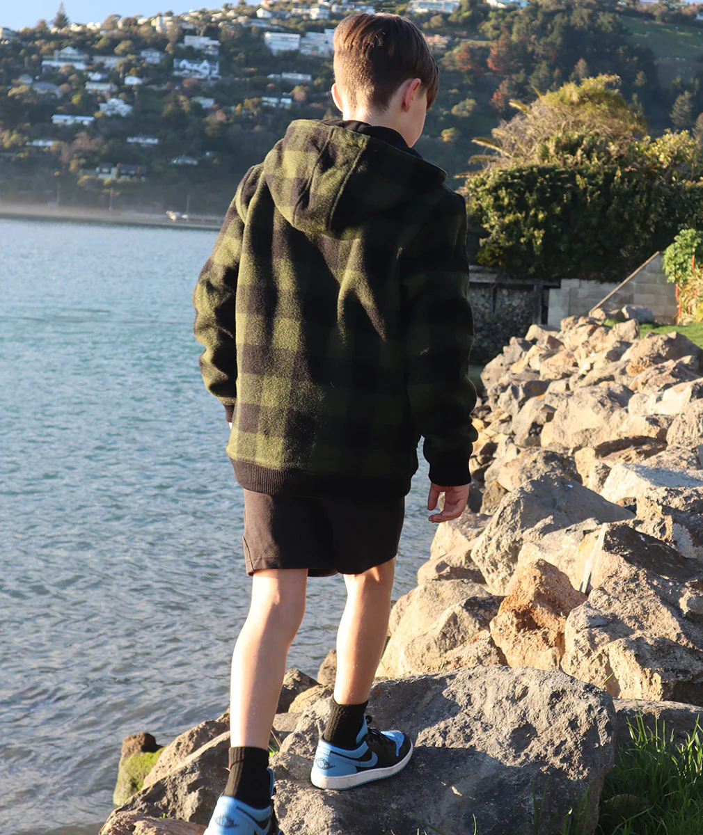 Kids' Crooked River Wool Hoodie - Image 4