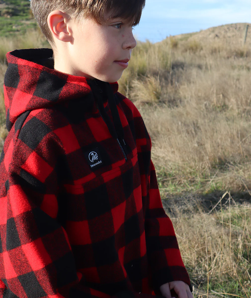 Kids' Crooked River Wool Hoodie - Image 9