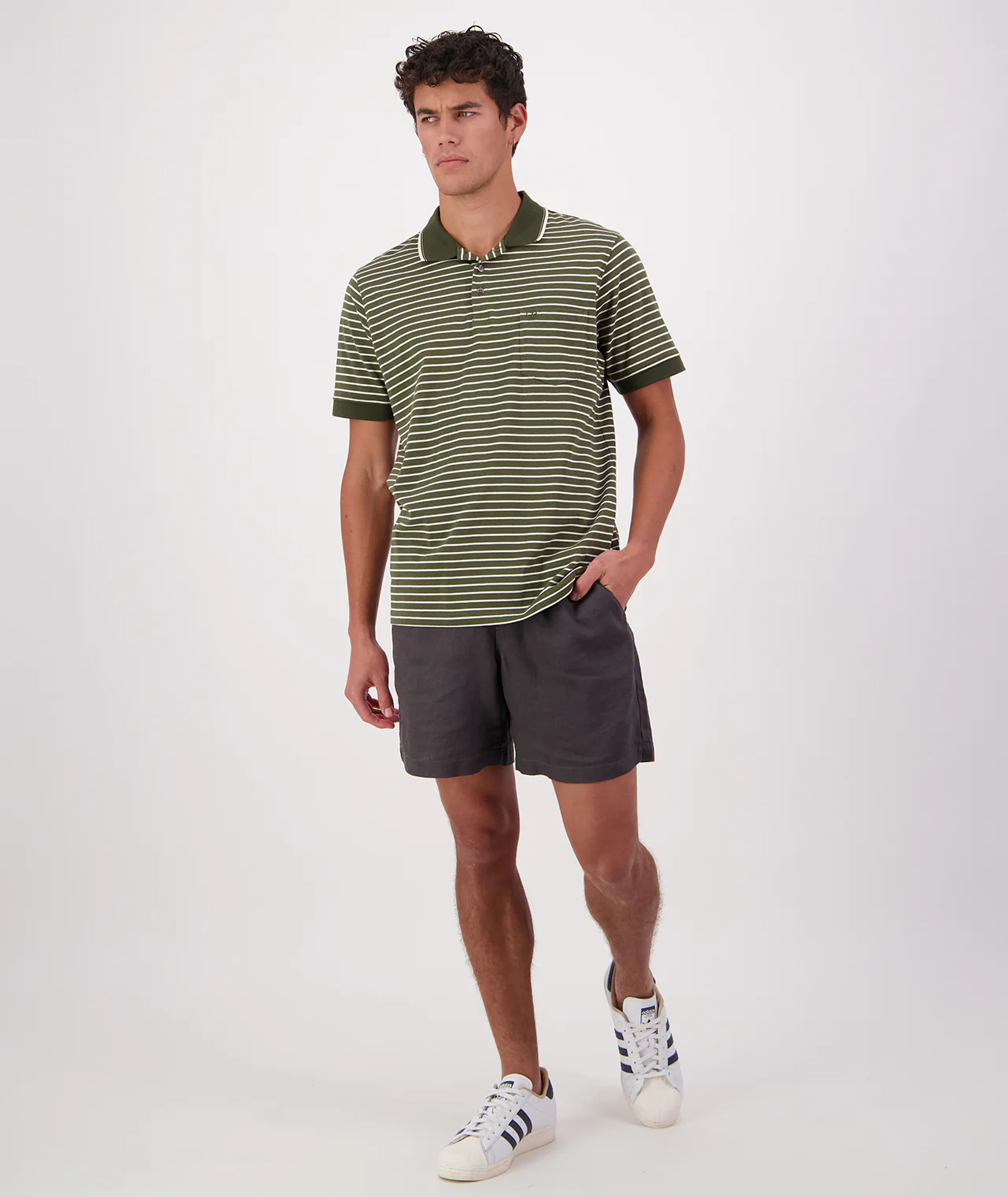 Men's Carlisle Striped Polo - Image 4