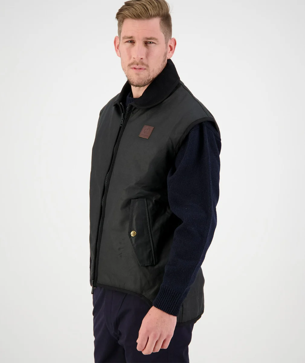 Men's Foxton Oilskin Vest with Wool Lining - Image 5