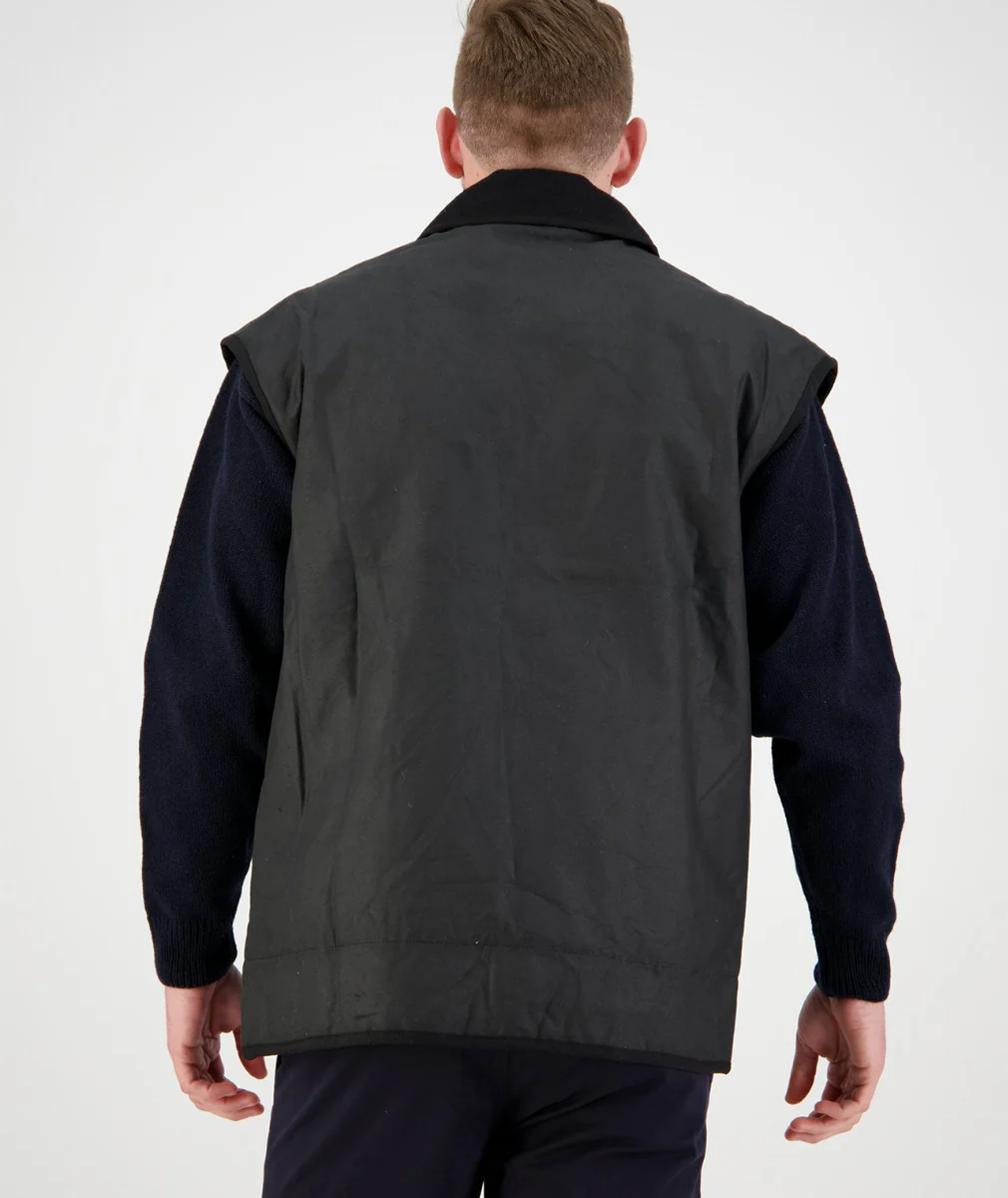 Men's Foxton Oilskin Vest with Wool Lining - Image 6
