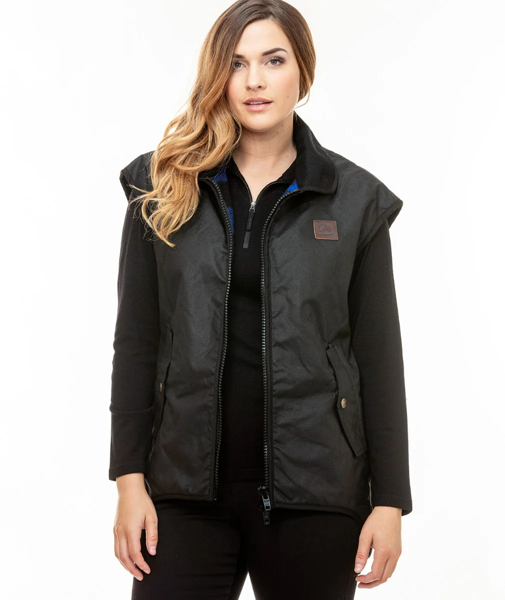 Men's Foxton Oilskin Vest with Wool Lining - Image 7