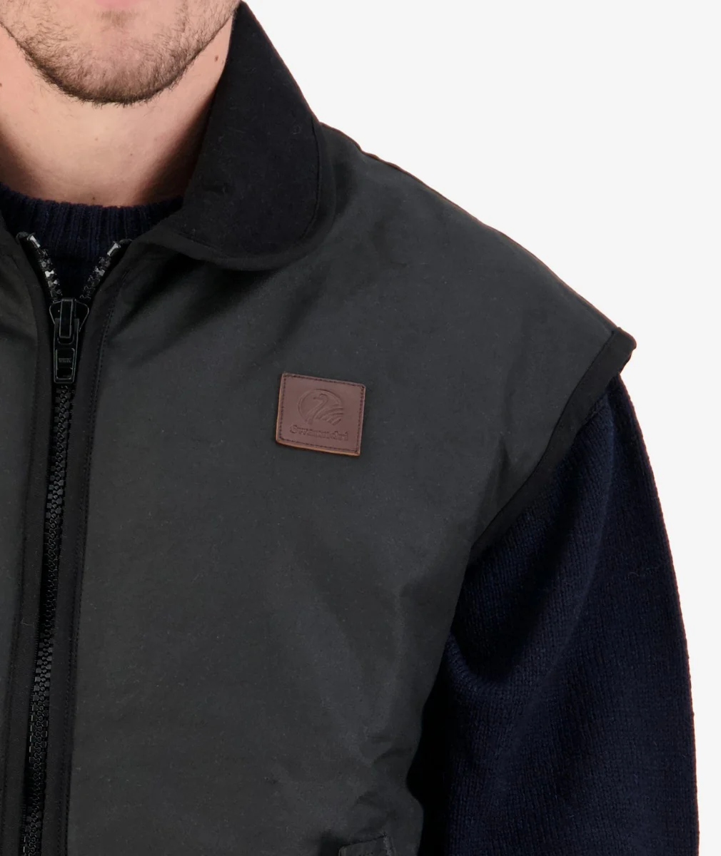 Men's Foxton Oilskin Vest with Wool Lining - Image 9