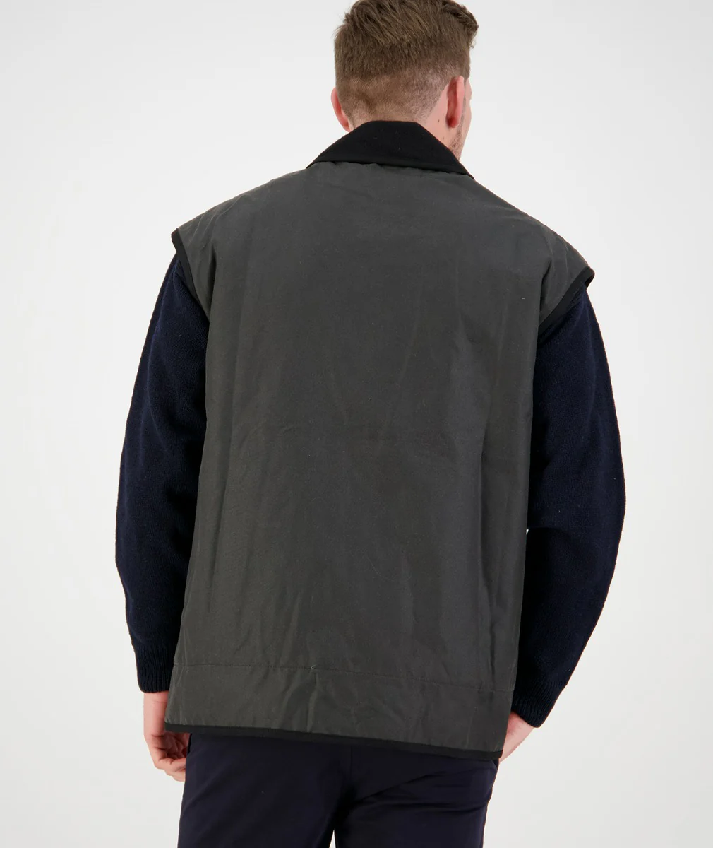Men's Foxton Oilskin Vest with Wool Lining - Image 5