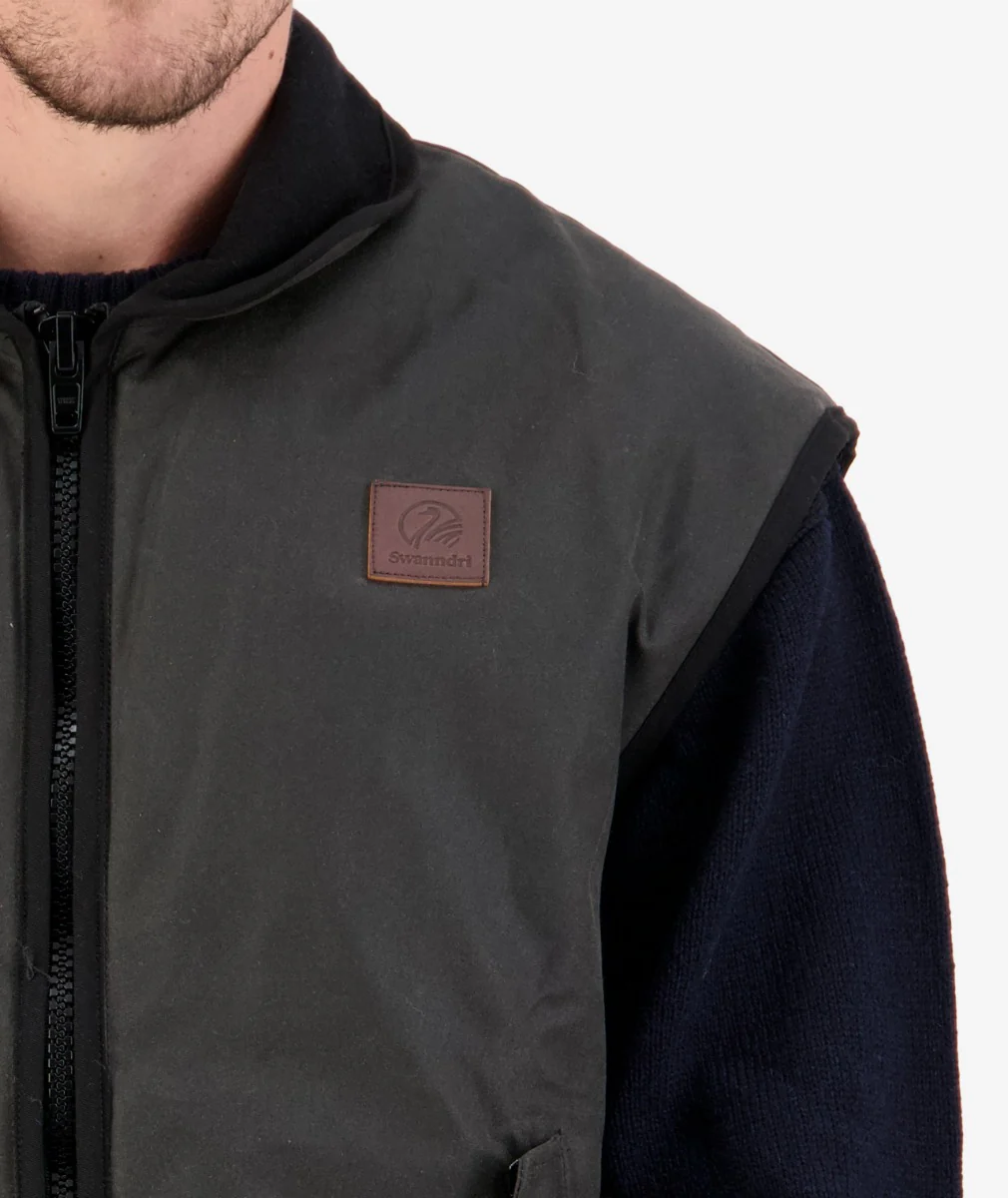 Men's Foxton Oilskin Vest with Wool Lining - Image 8
