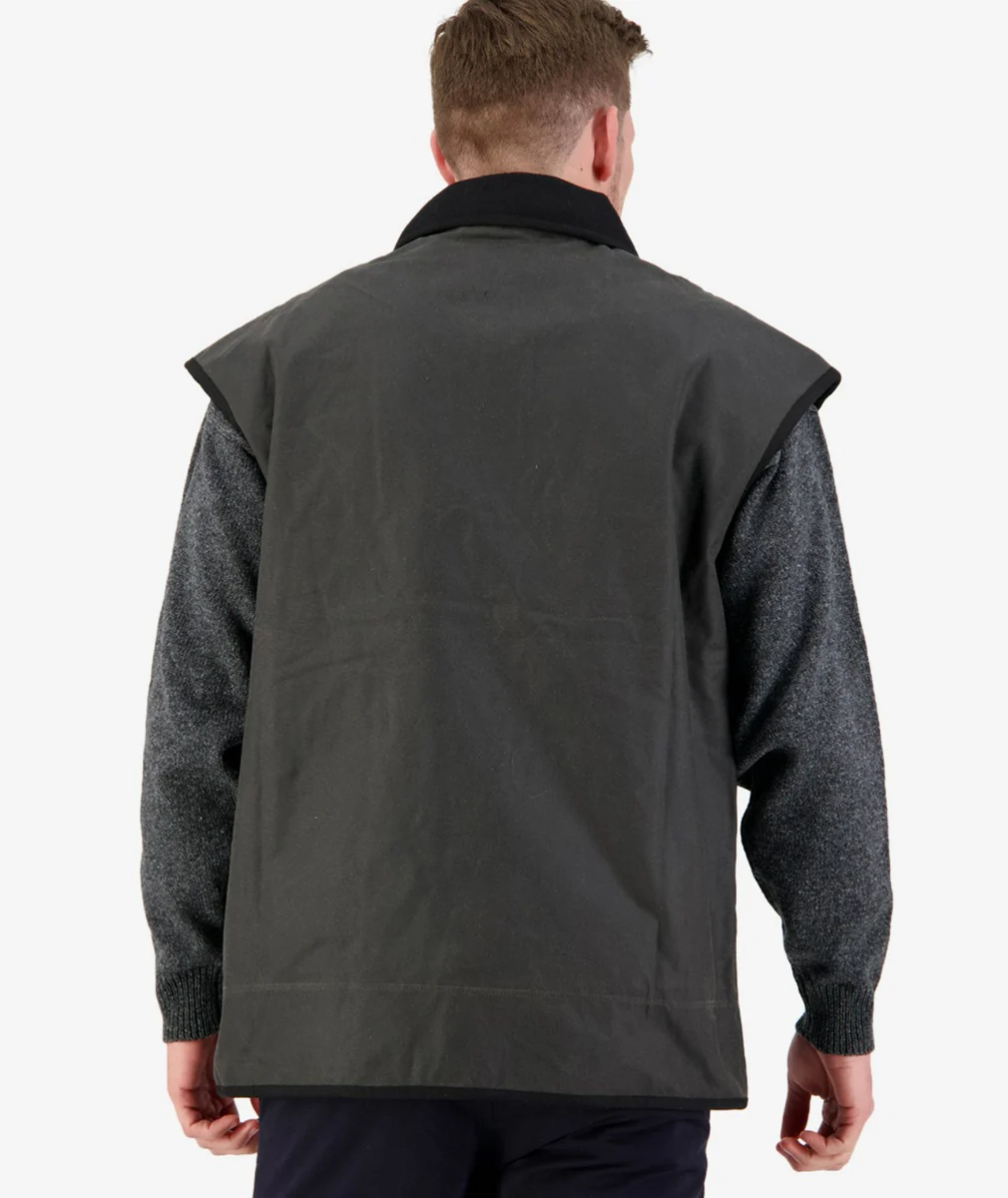 Men's Levels Oilskin Vest with Cotton Lining - Image 4