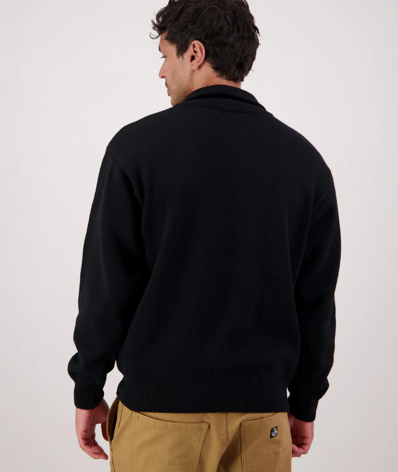 Men's Mariner Wool Zip Neck Sweater - Image 4