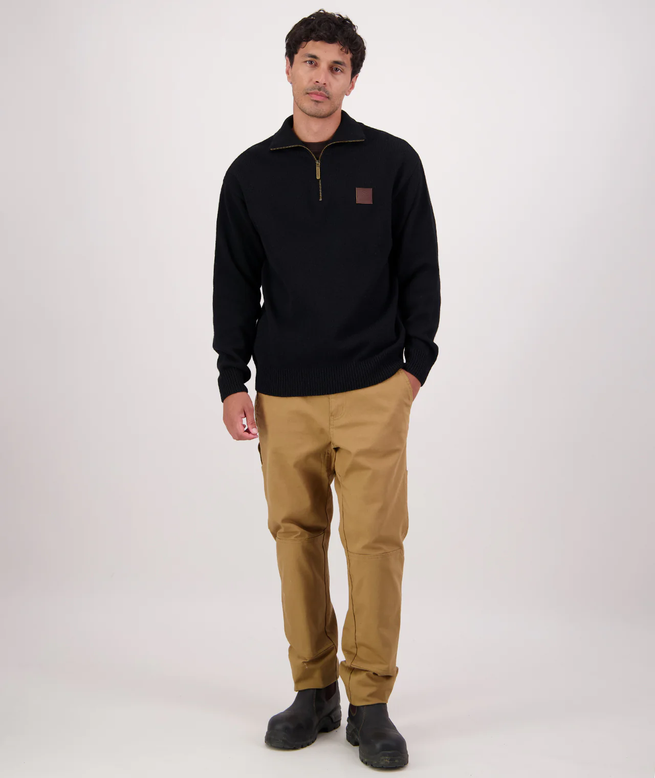 Men's Mariner Wool Zip Neck Sweater - Image 5