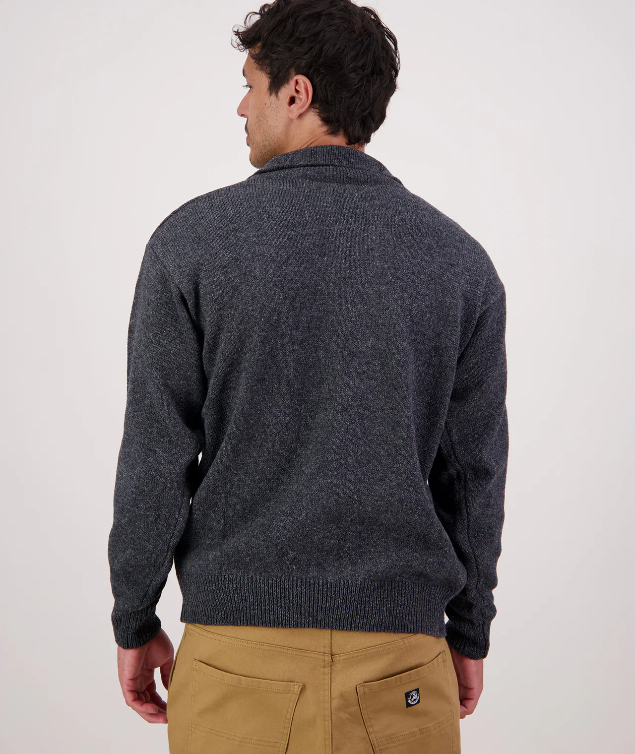 Men's Mariner Wool Zip Neck Sweater - Image 4