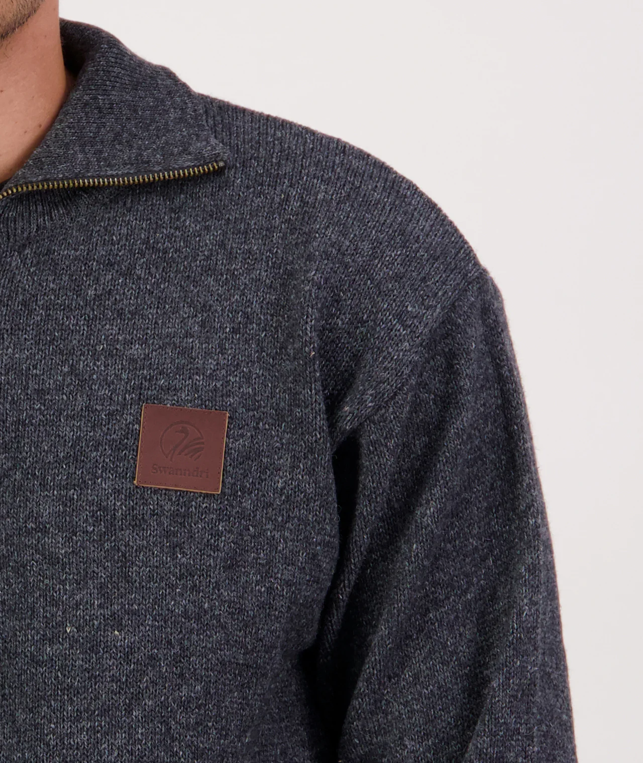 Men's Mariner Wool Zip Neck Sweater - Image 5