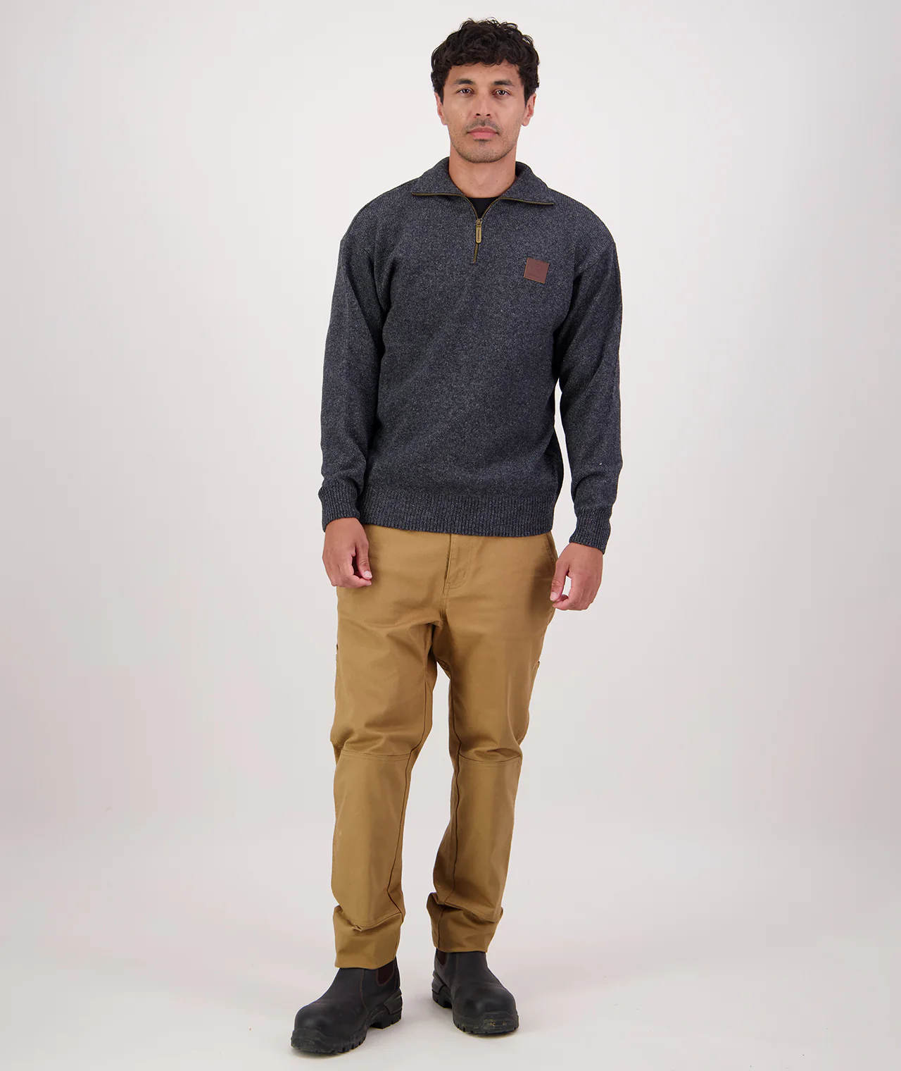 Men's Mariner Wool Zip Neck Sweater - Image 6