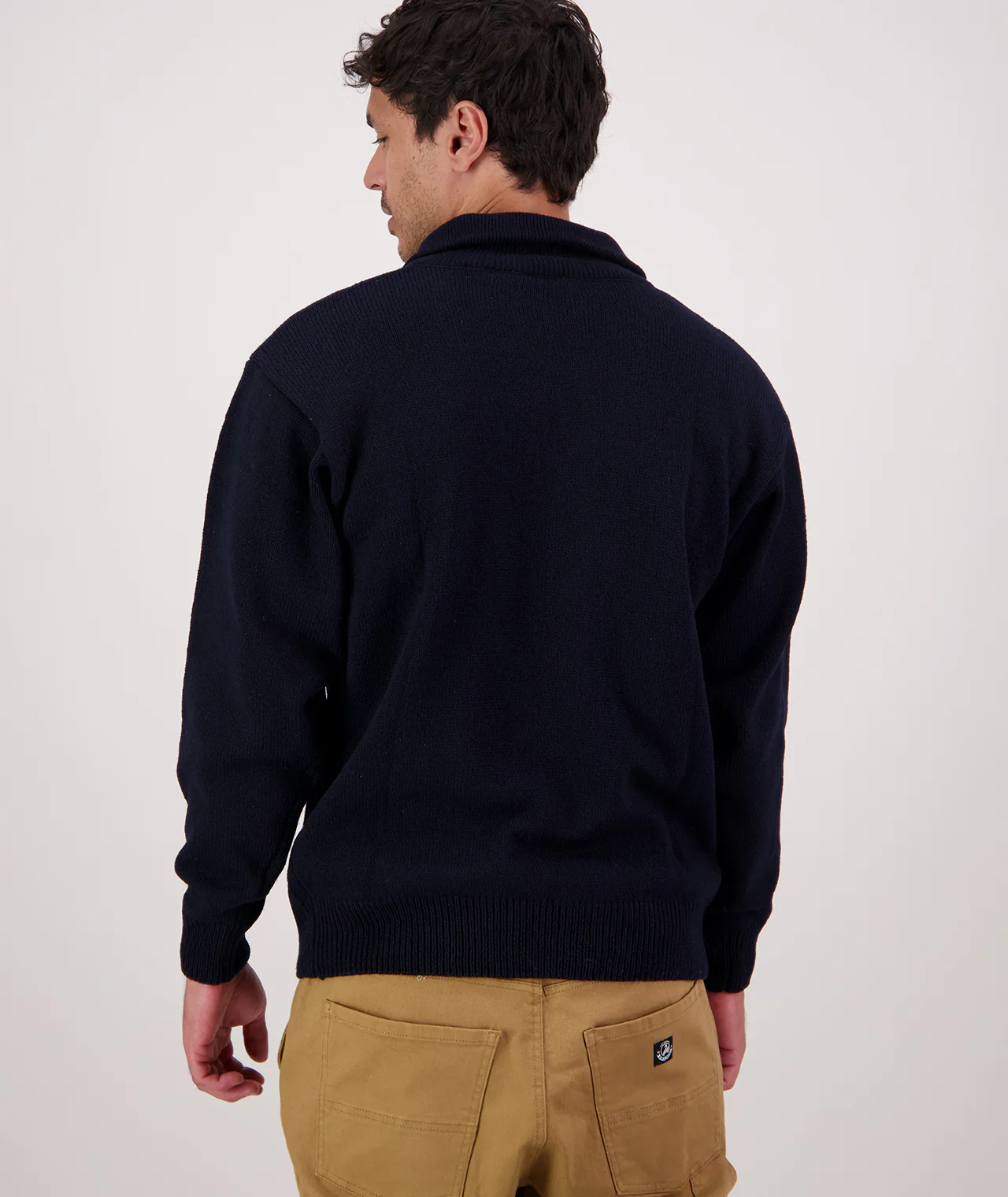Men's Mariner Wool Zip Neck Sweater - Image 4