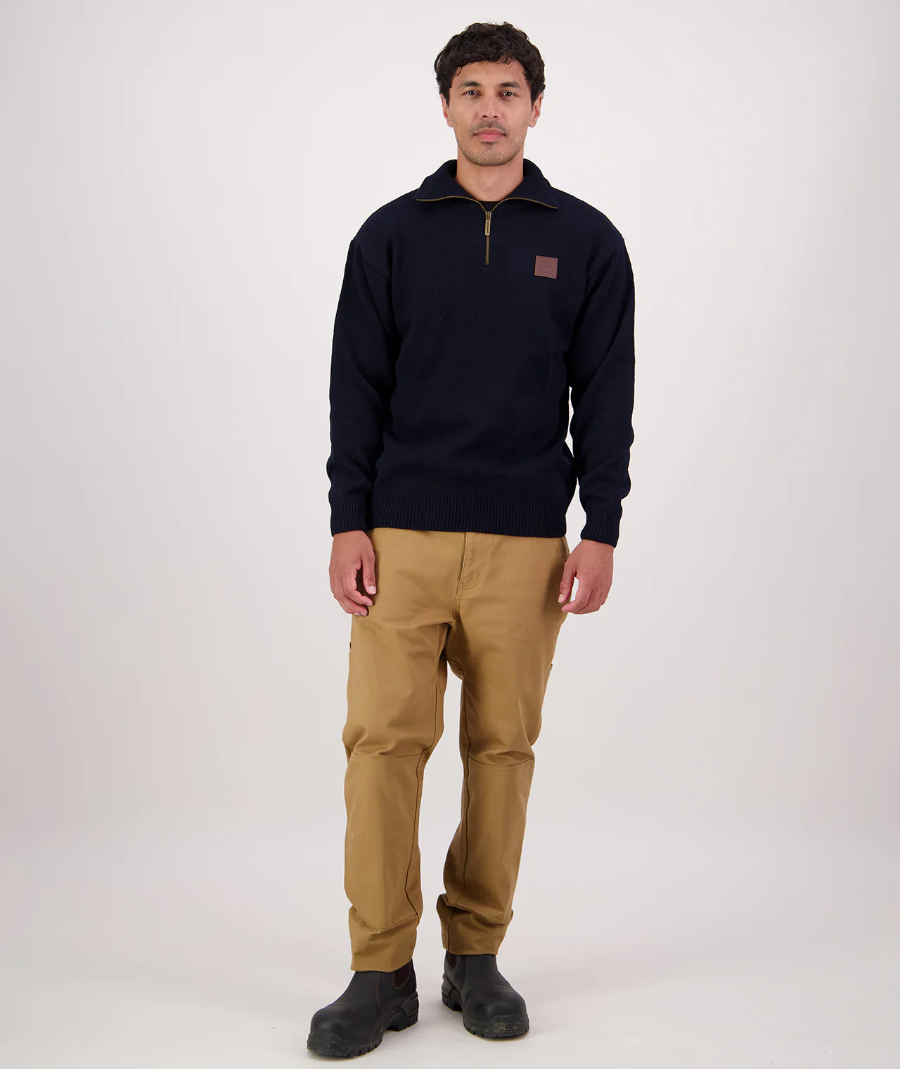 Men's Mariner Wool Zip Neck Sweater - Image 6