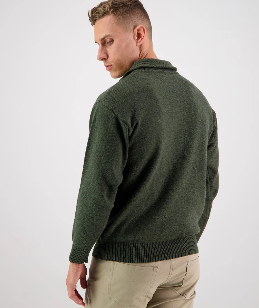 Men's Mariner Wool Zip Neck Sweater - Image 4