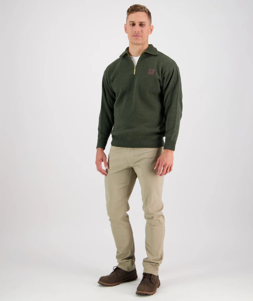 Men's Mariner Wool Zip Neck Sweater - Image 5