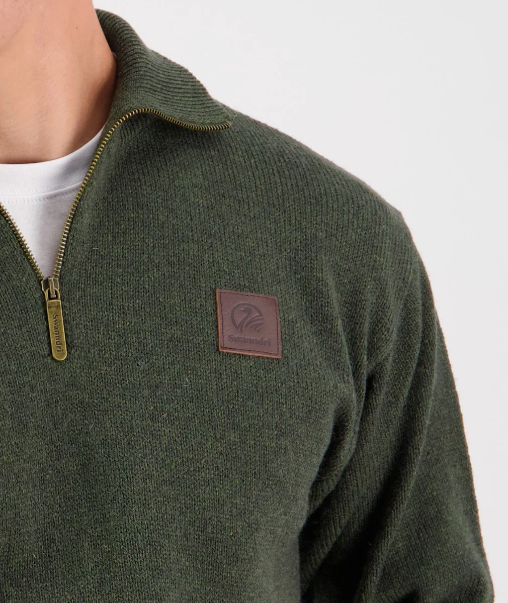 Men's Mariner Wool Zip Neck Sweater - Image 6