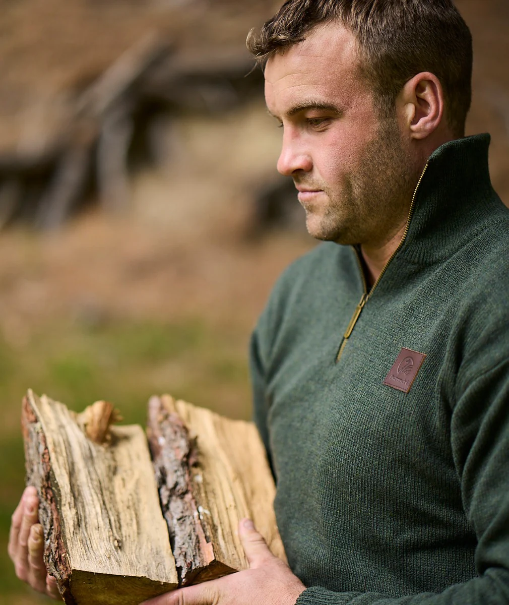 Men's Mariner Wool Zip Neck Sweater - Image 7