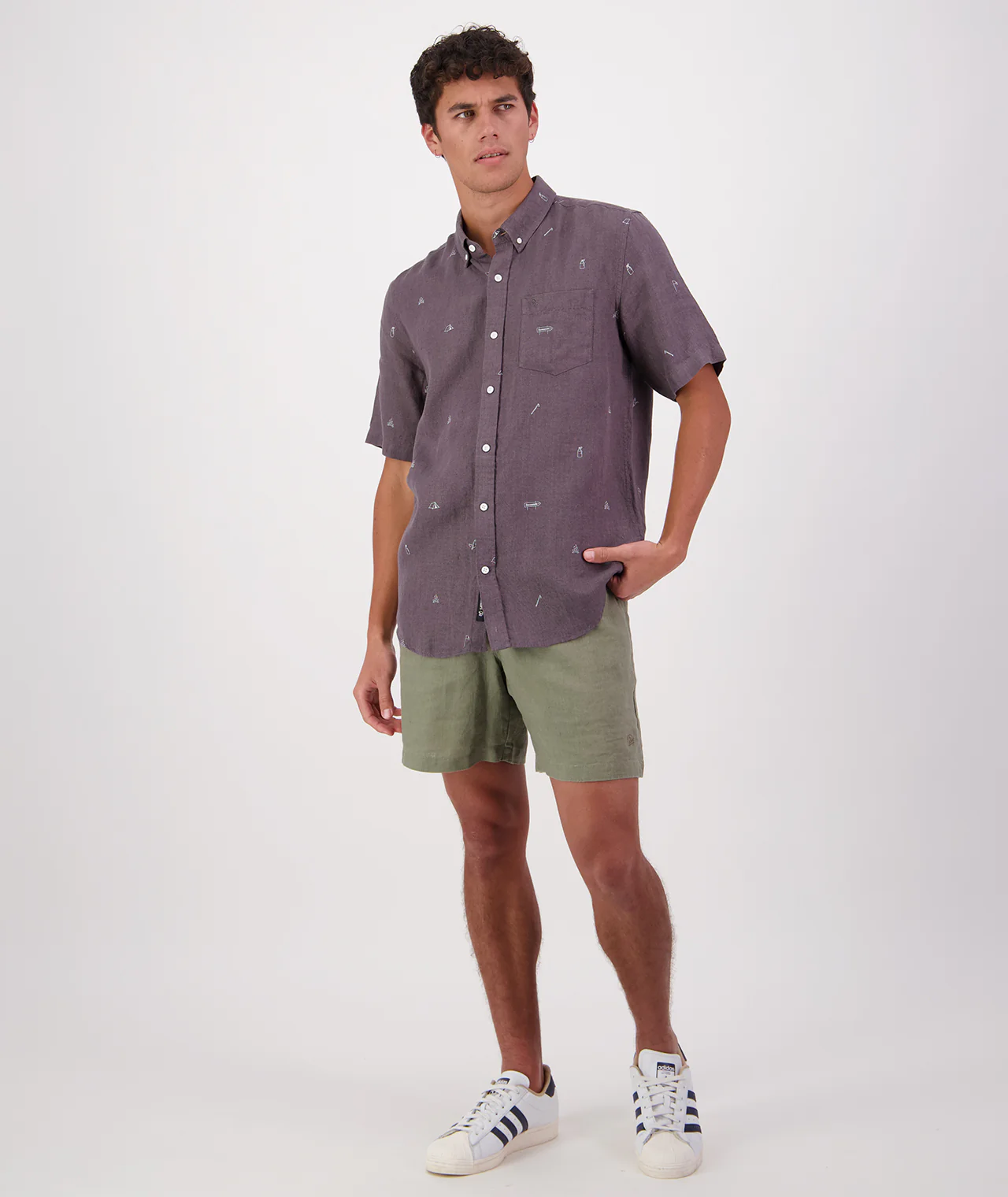Men's Neville Linen Short - Image 3