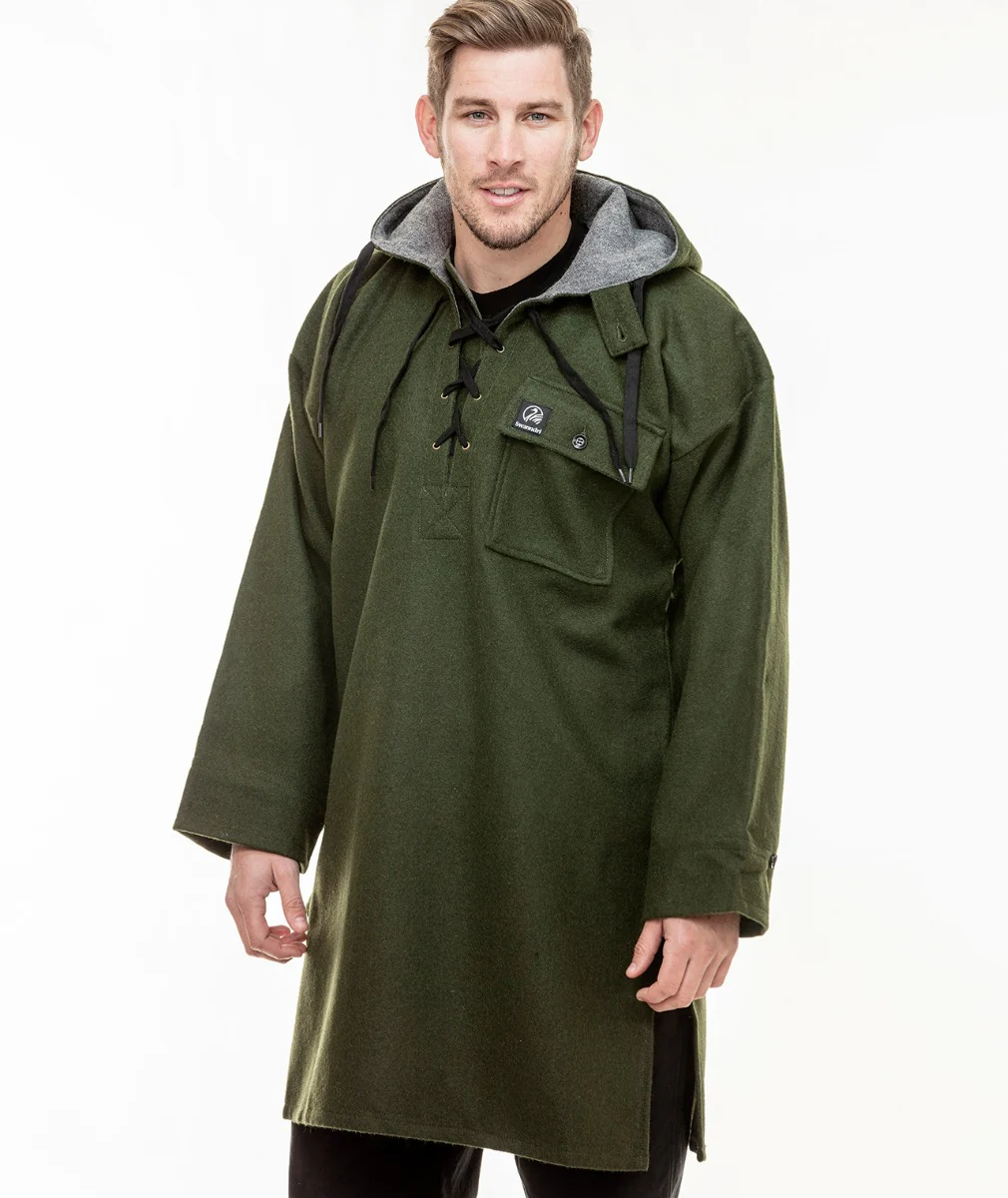 Men's Original Wool Bushshirt with Lace-up front - Image 3