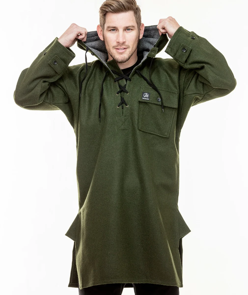 Men's Original Wool Bushshirt with Lace-up front - Image 4
