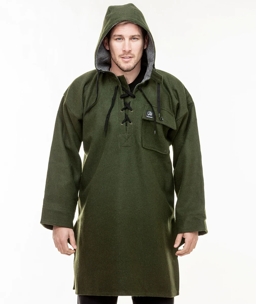 Men's Original Wool Bushshirt with Lace-up front - Image 5