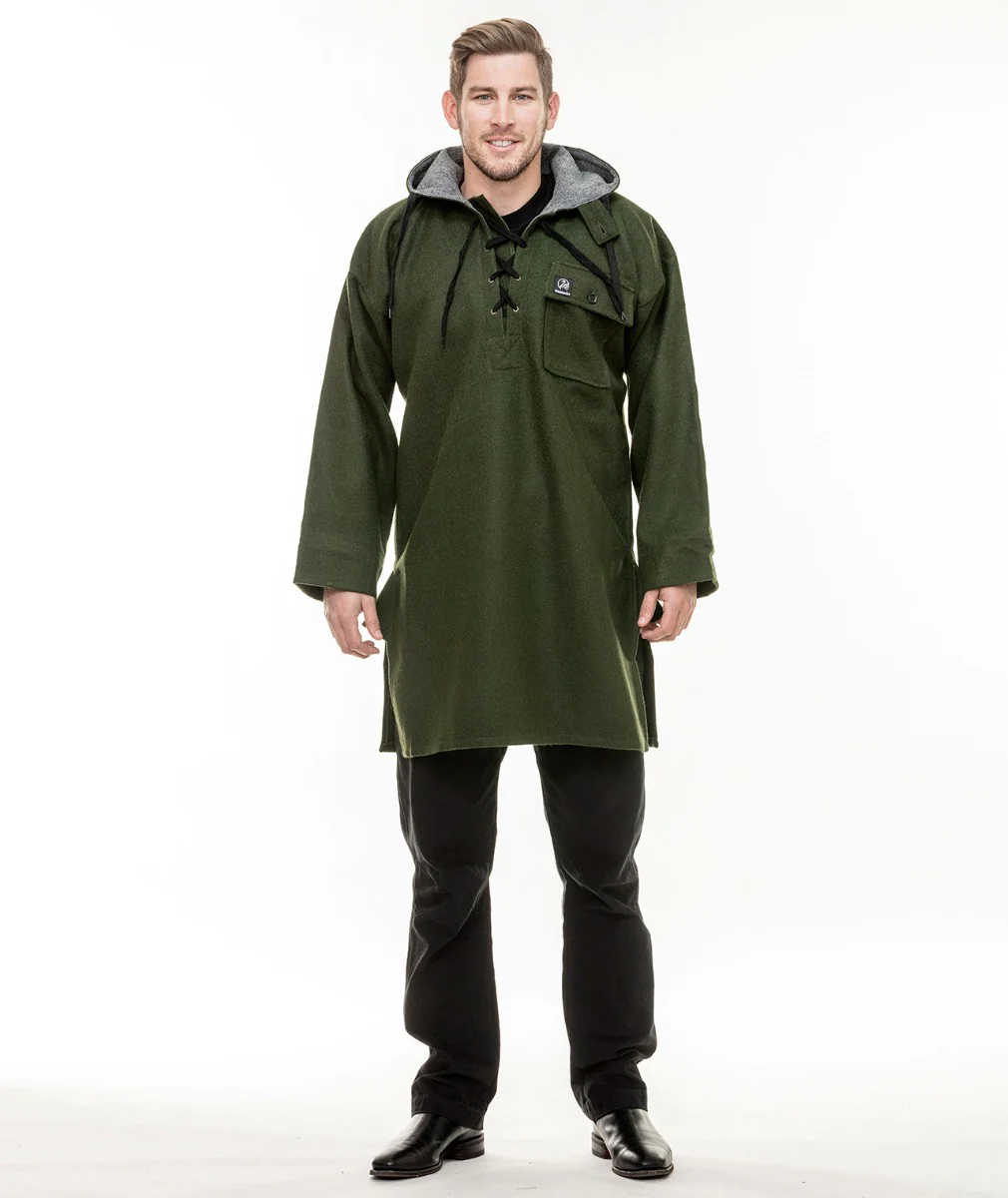 Men's Original Wool Bushshirt with Lace-up front - Image 7