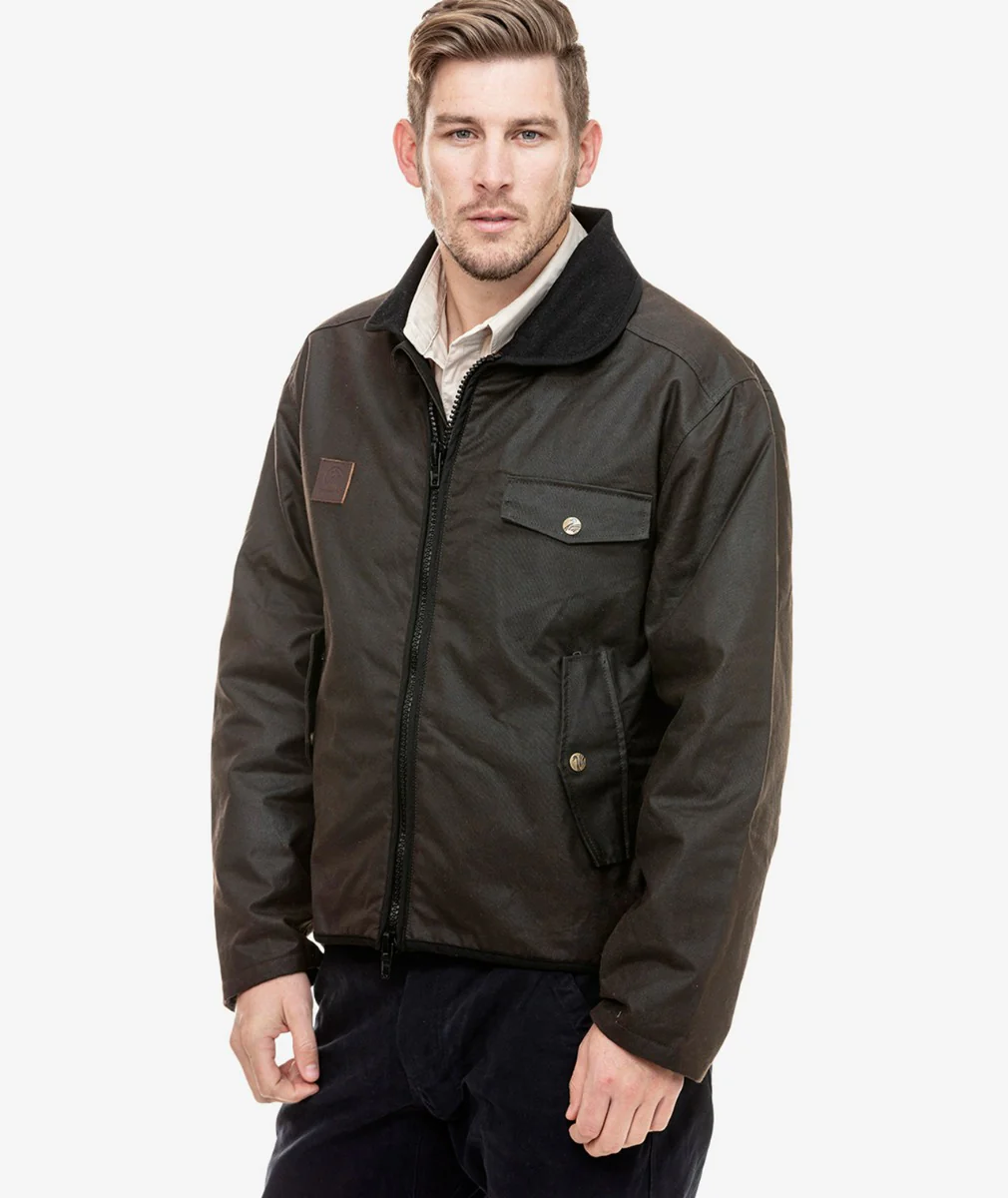 Men's Waimak Oilskin Jacket with Wool Lining - Image 3