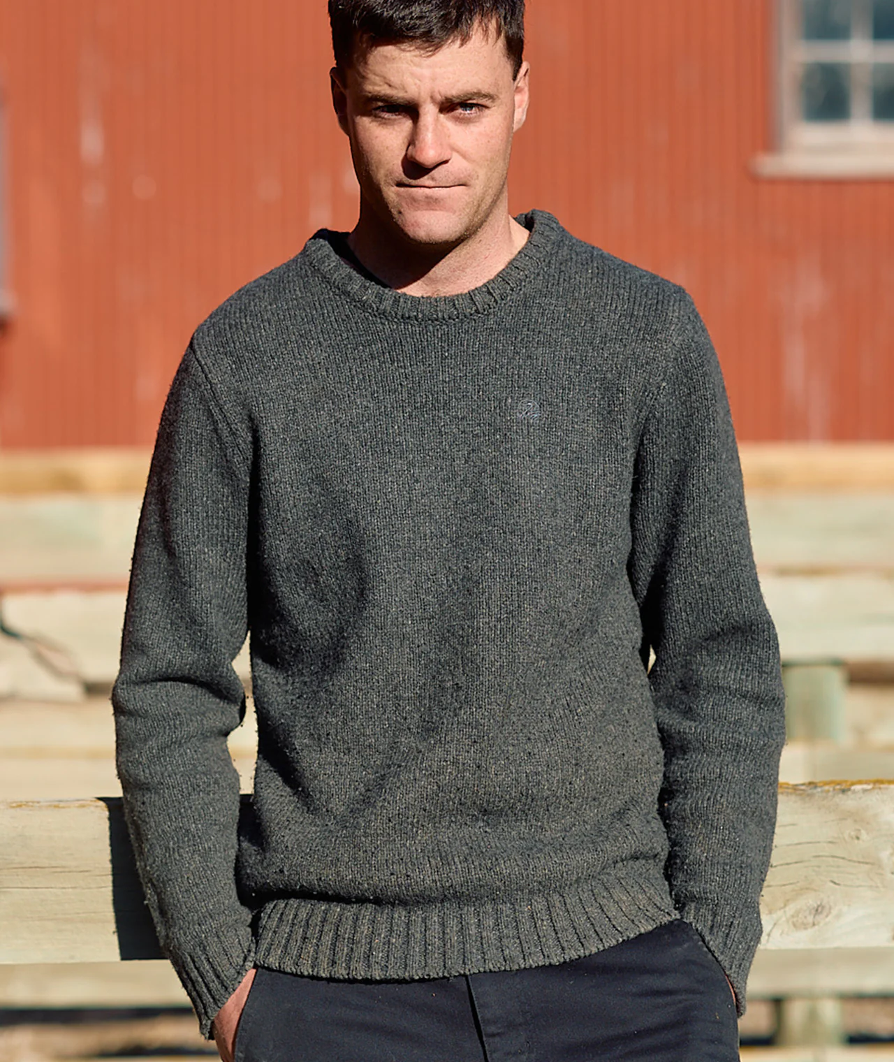 Men's Waylins Wool Knit Crew - Image 2