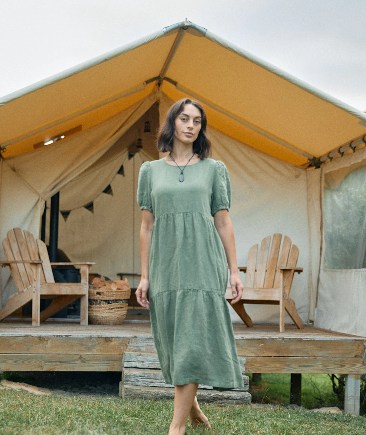 Women's Alma Gathered Dress - Image 8