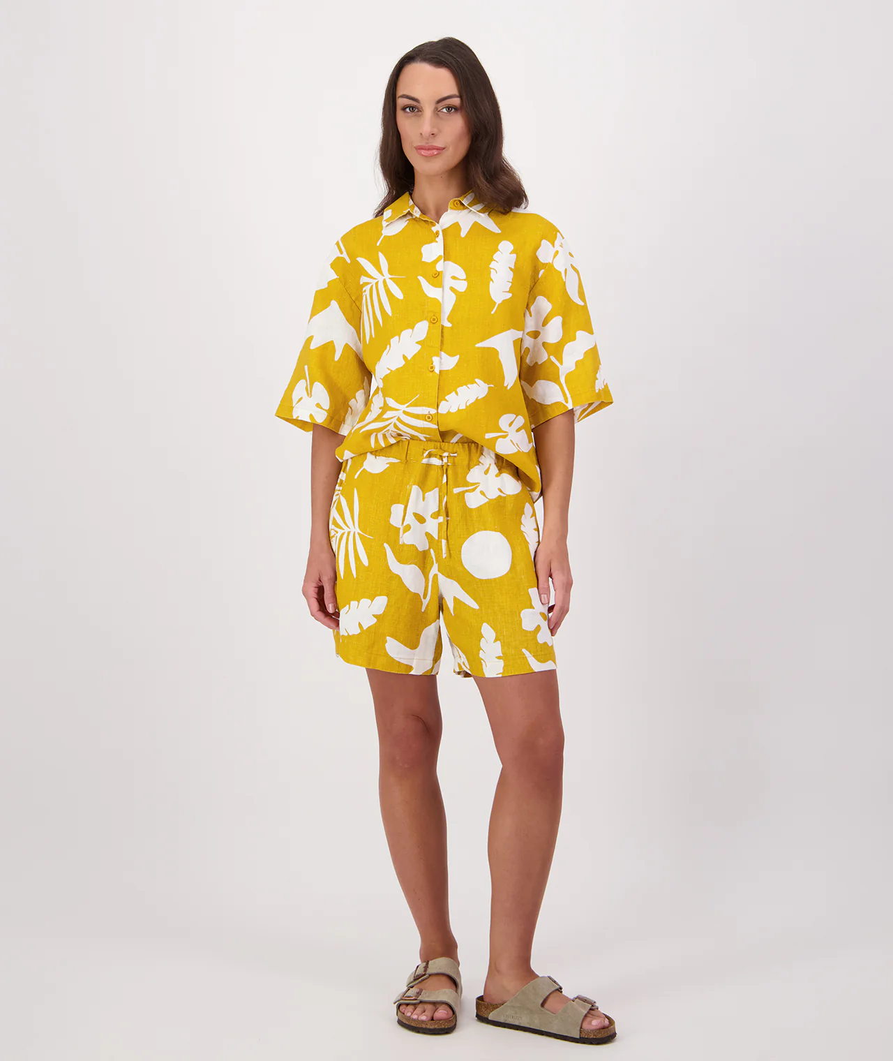 Women's Leafage Linen Short - Image 4