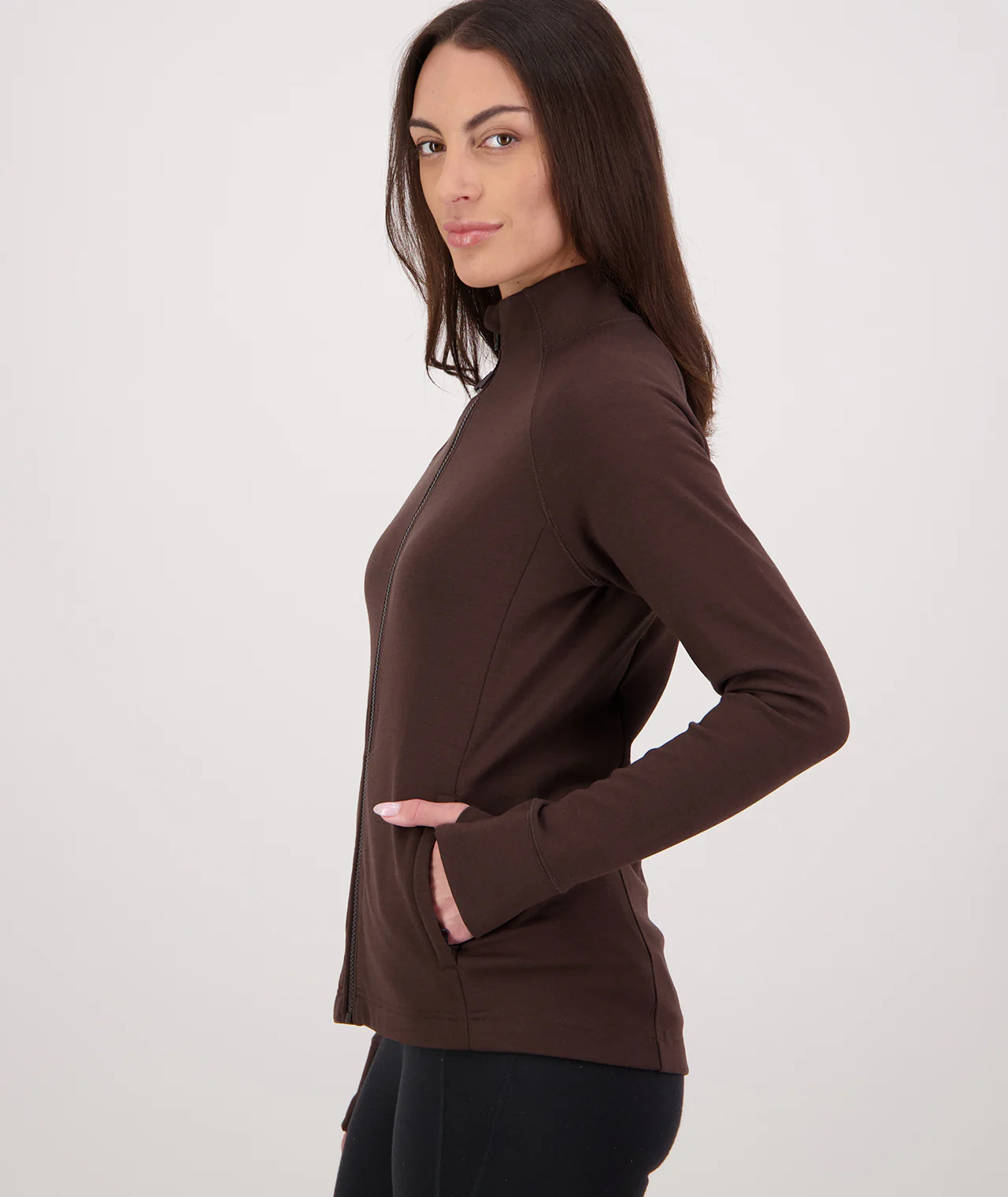 Women's Merino Fusion Zip Up Top - Image 3